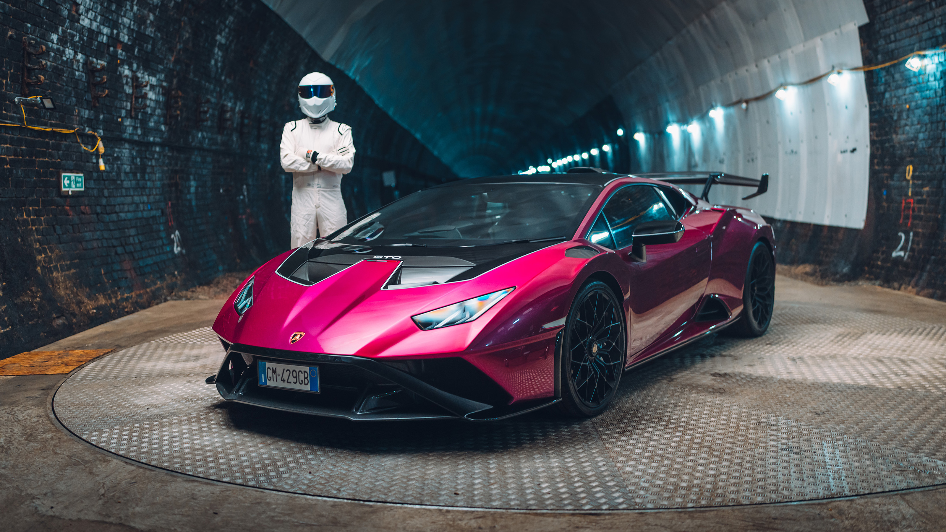Lamborghini Huracan STO Tunnel Run front Stig