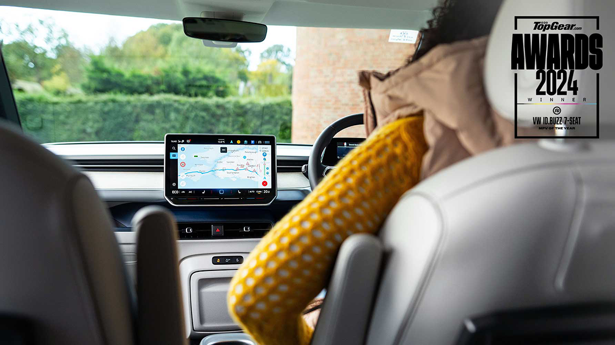 Interior of a Volkswagen ID. Buzz 7-seat | Top Gear Awards 2024 Winner