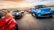 Alpine A290, Audi S3, BMW M135, Cupra Born VZ, Ford Focus ST Edition, Honda Civic Type R, Hyundai Ioniq 5 N, Mini Cooper S, Toyota GR Yaris, Volkswagen Golf GTI Clubsport
