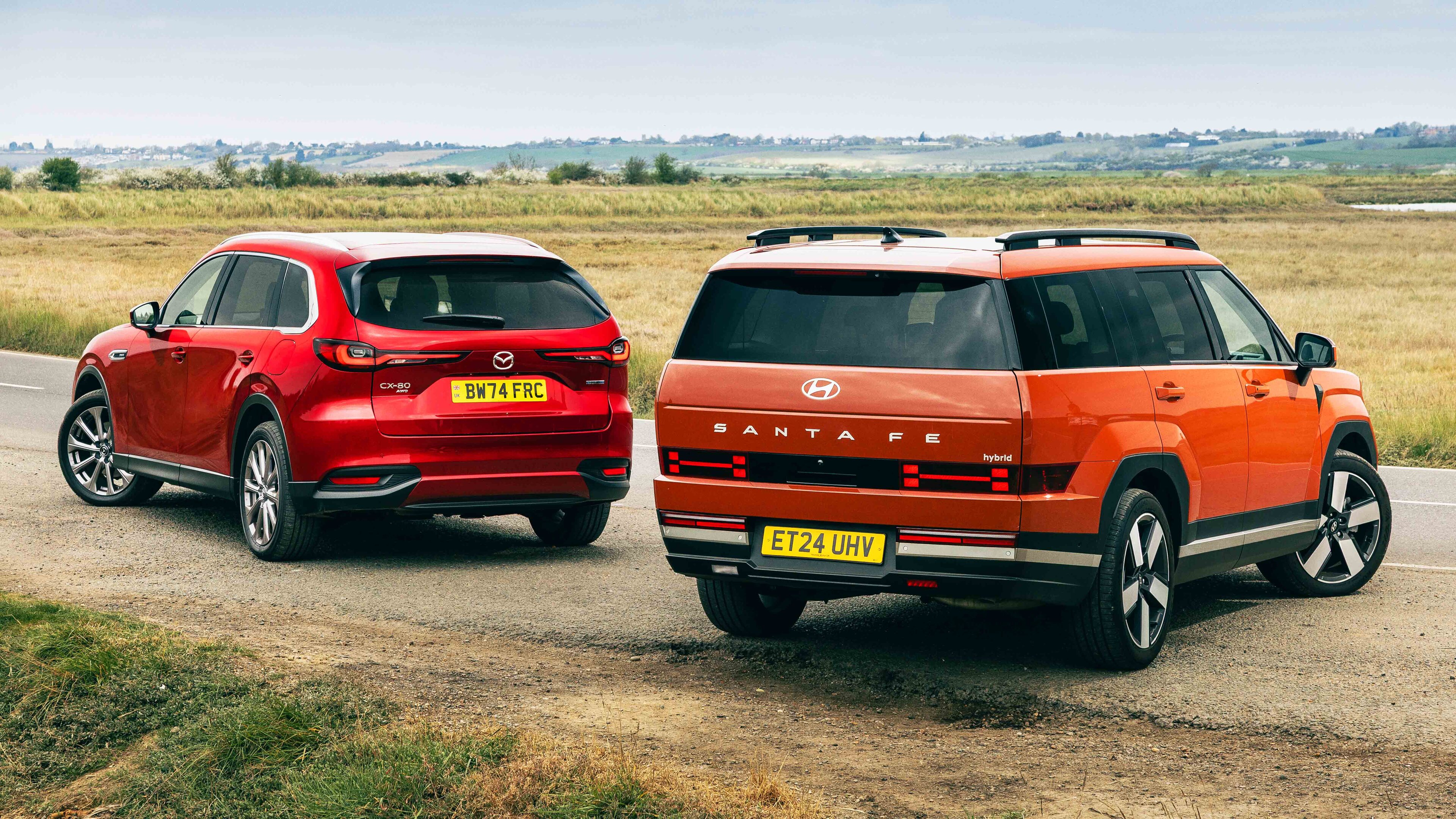 Battle of the seven seaters: Hyundai Santa Fe vs Mazda CX-80 | Top Gear