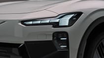 Close up of Volvo EX60 Cross Country headlight