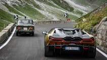 Countach vs Revuelto on the Stelvio Pass
