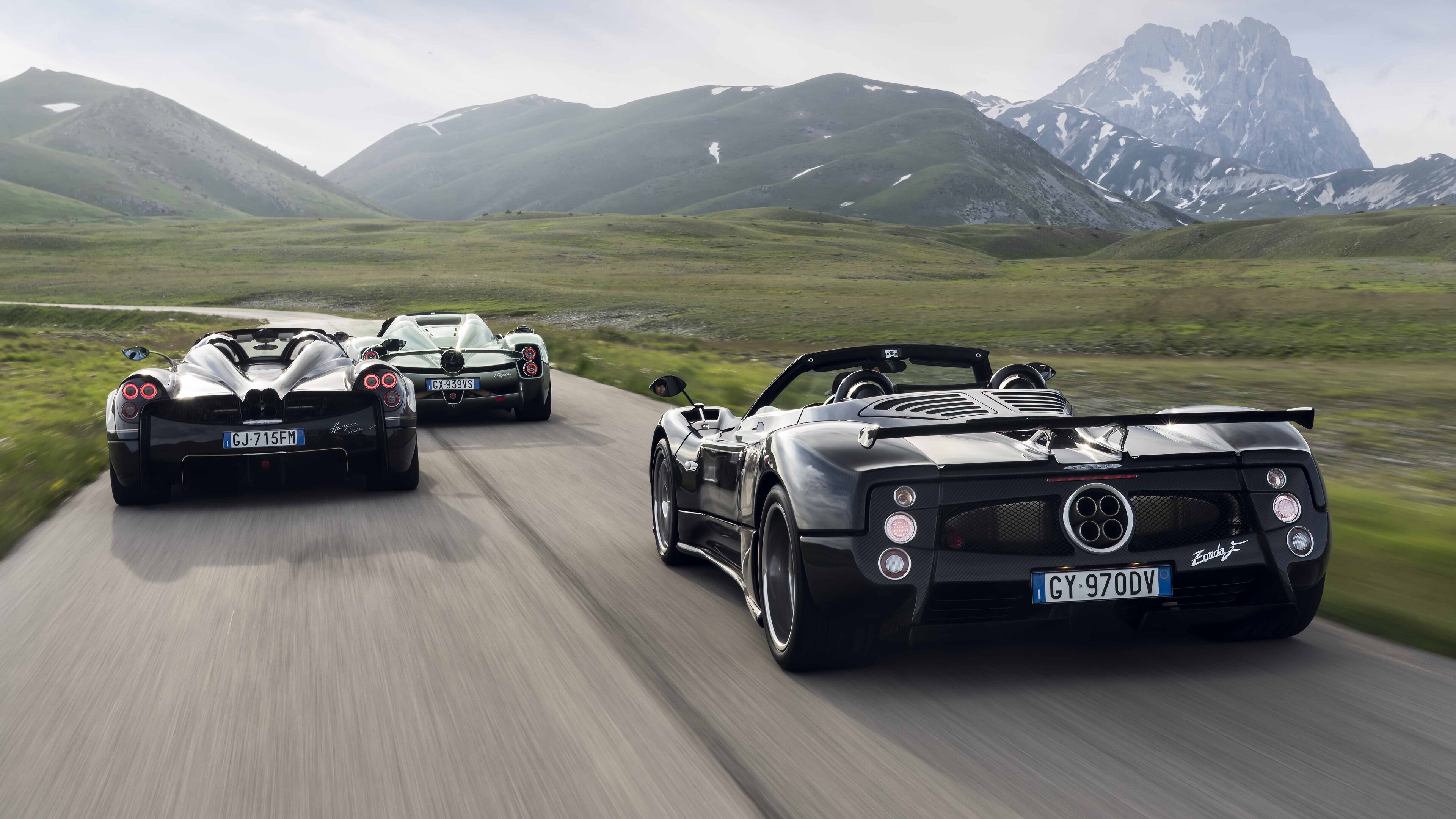 Pagani Utopia Roadster, Pagani Huayra Roadster, Pagani Zonda F Roadster