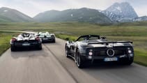 Pagani Utopia Roadster, Pagani Huayra Roadster, Pagani Zonda F Roadster