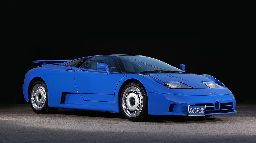 ブガッティ EB110 GT (グリージョキアーロ) チェイスカー 1/64 ブガッティ EB110 GT ブルー(左ハンドル)【MGT00644-L
