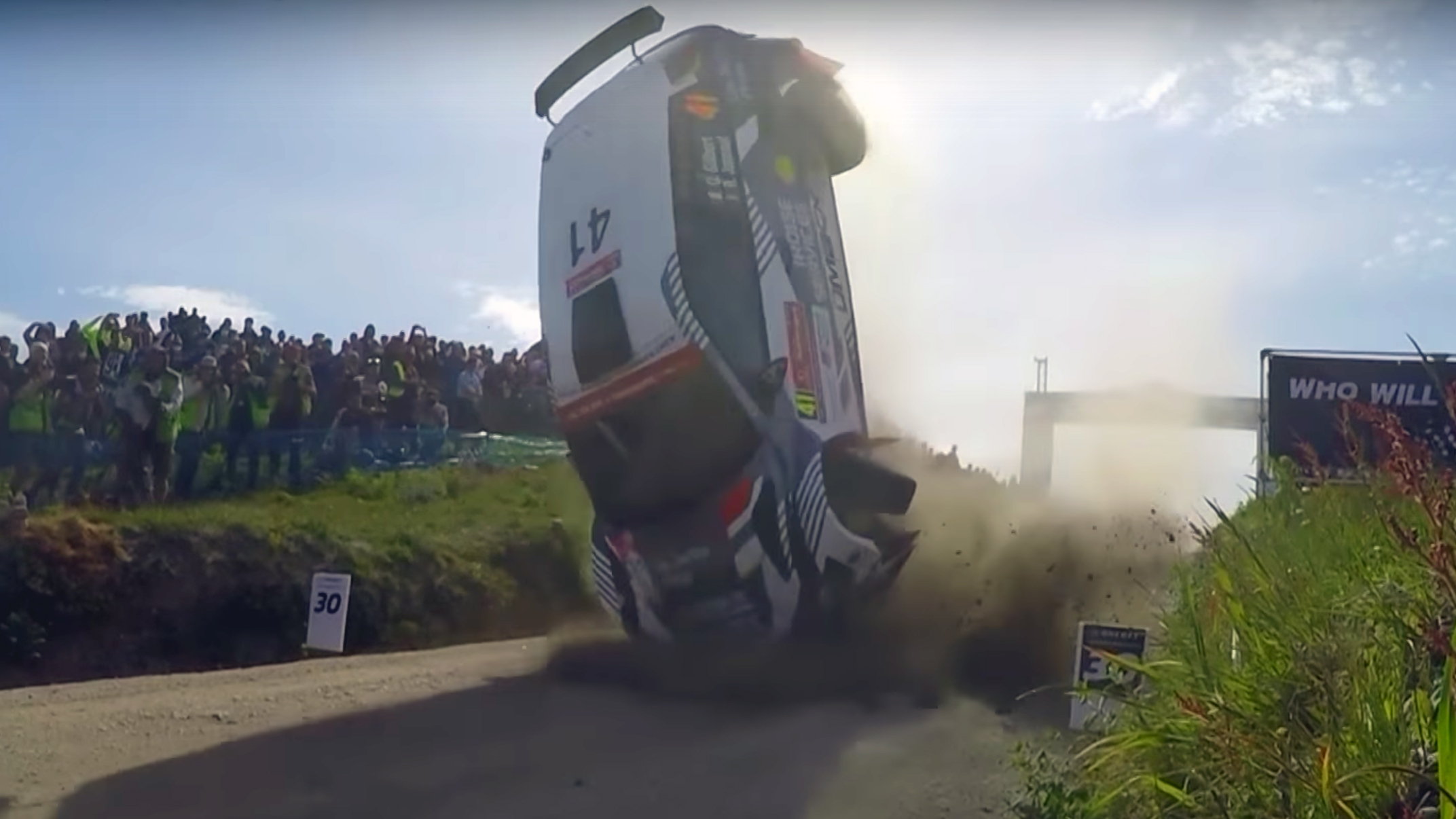 Quentin Gilbert WRC-2 crash