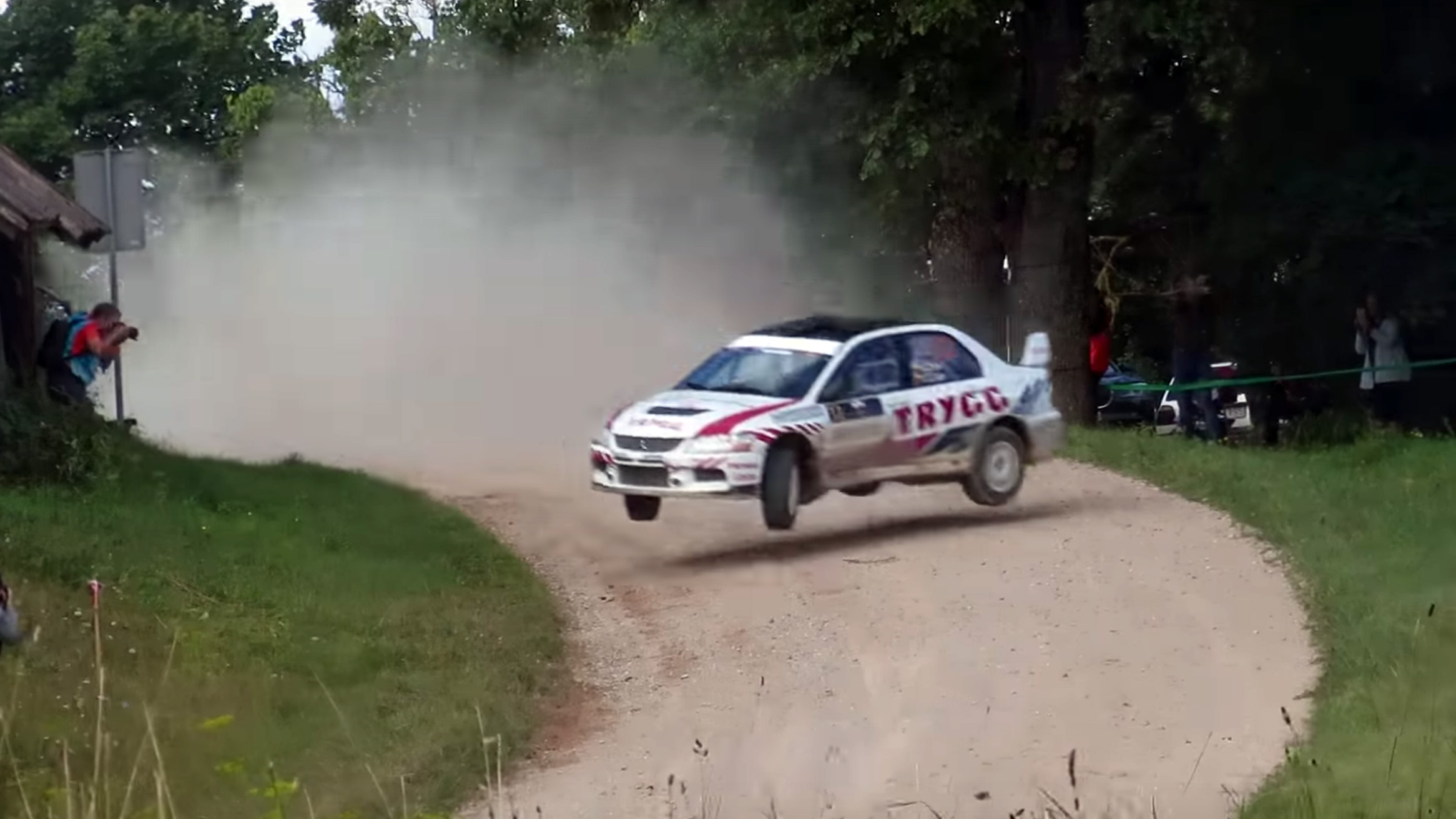 Watch a rally driver drift through thin air