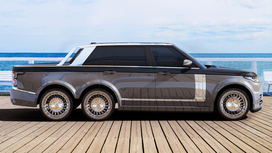 Holy ship it s a Range Rover 6x6 made by a yacht company Top Gear