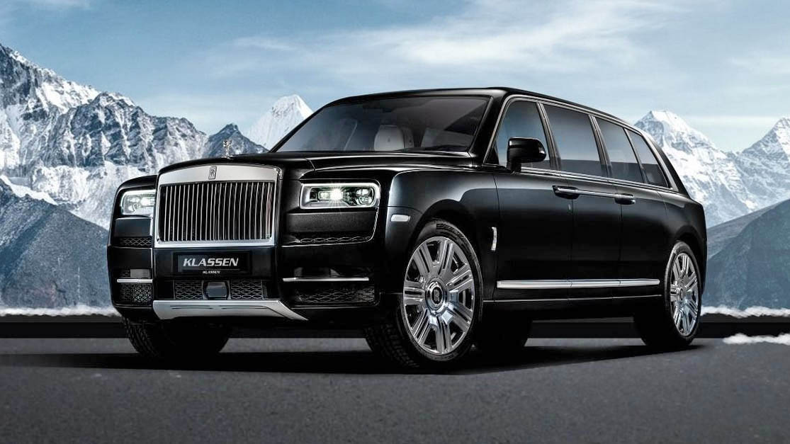 Yep, it's a £1.6m, bombproof Rolls-Royce Cullinan limo