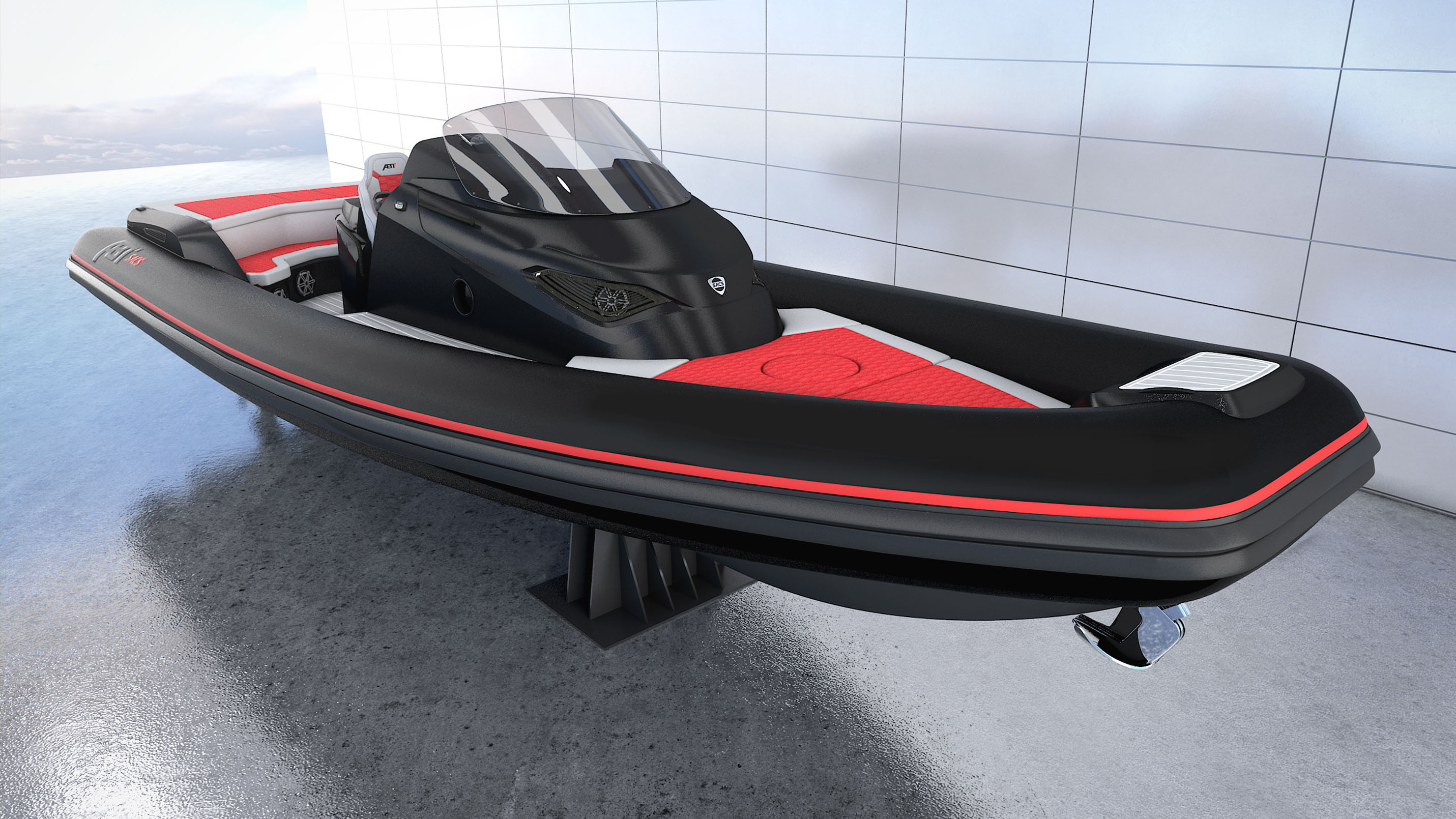 German car tuner modifies 730bhp inflatable boat Top Gear