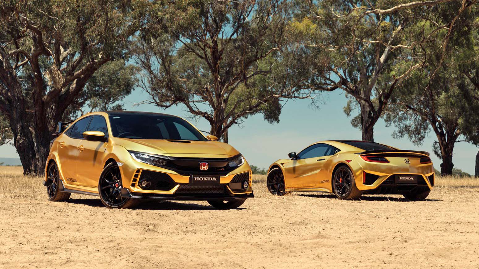 Honda Has Painted A Civic Type R And Nsx Gold Eek Top Gear