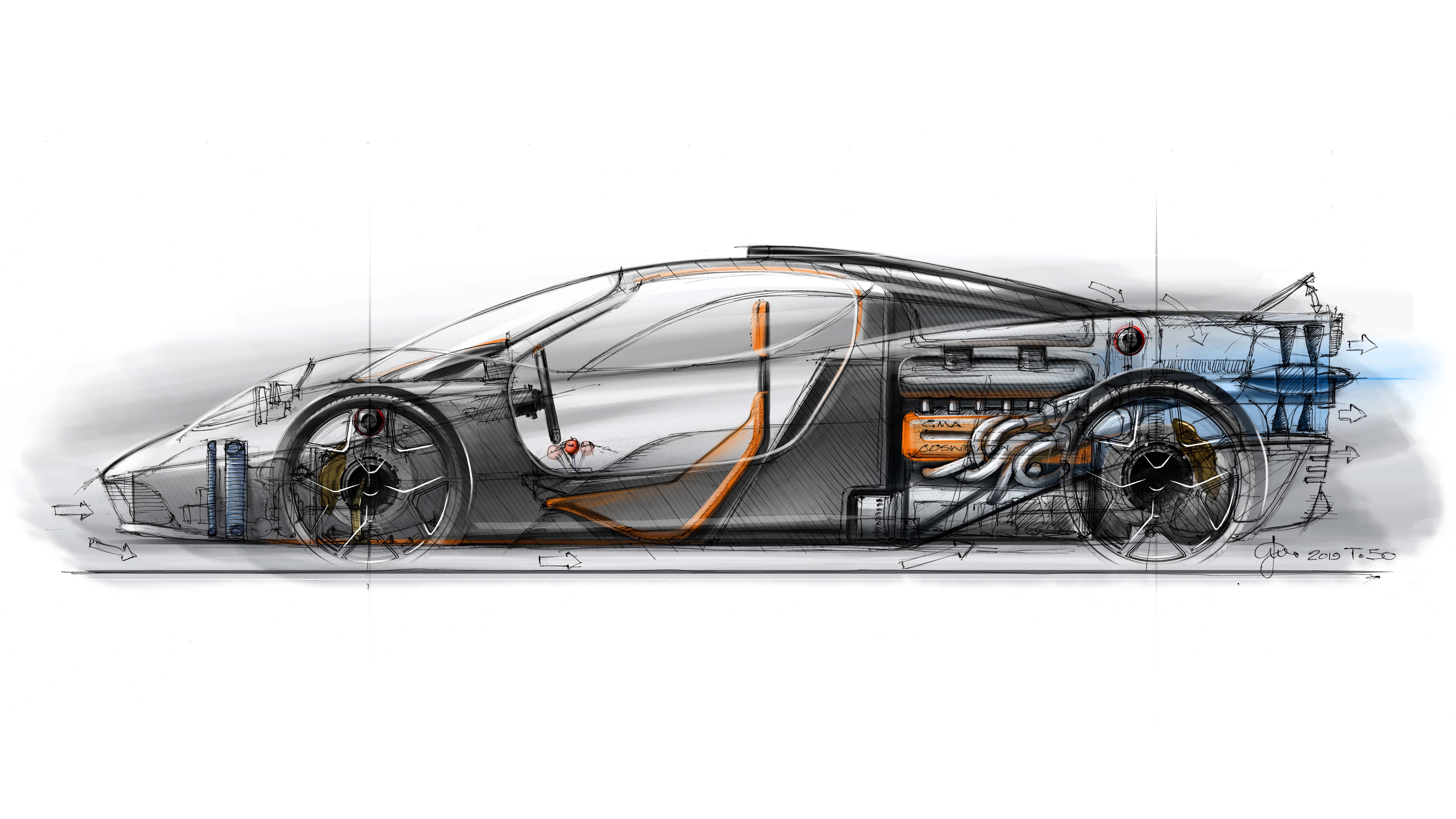 Here's your first look at Gordon Murray's £2.5m, T50 supercar