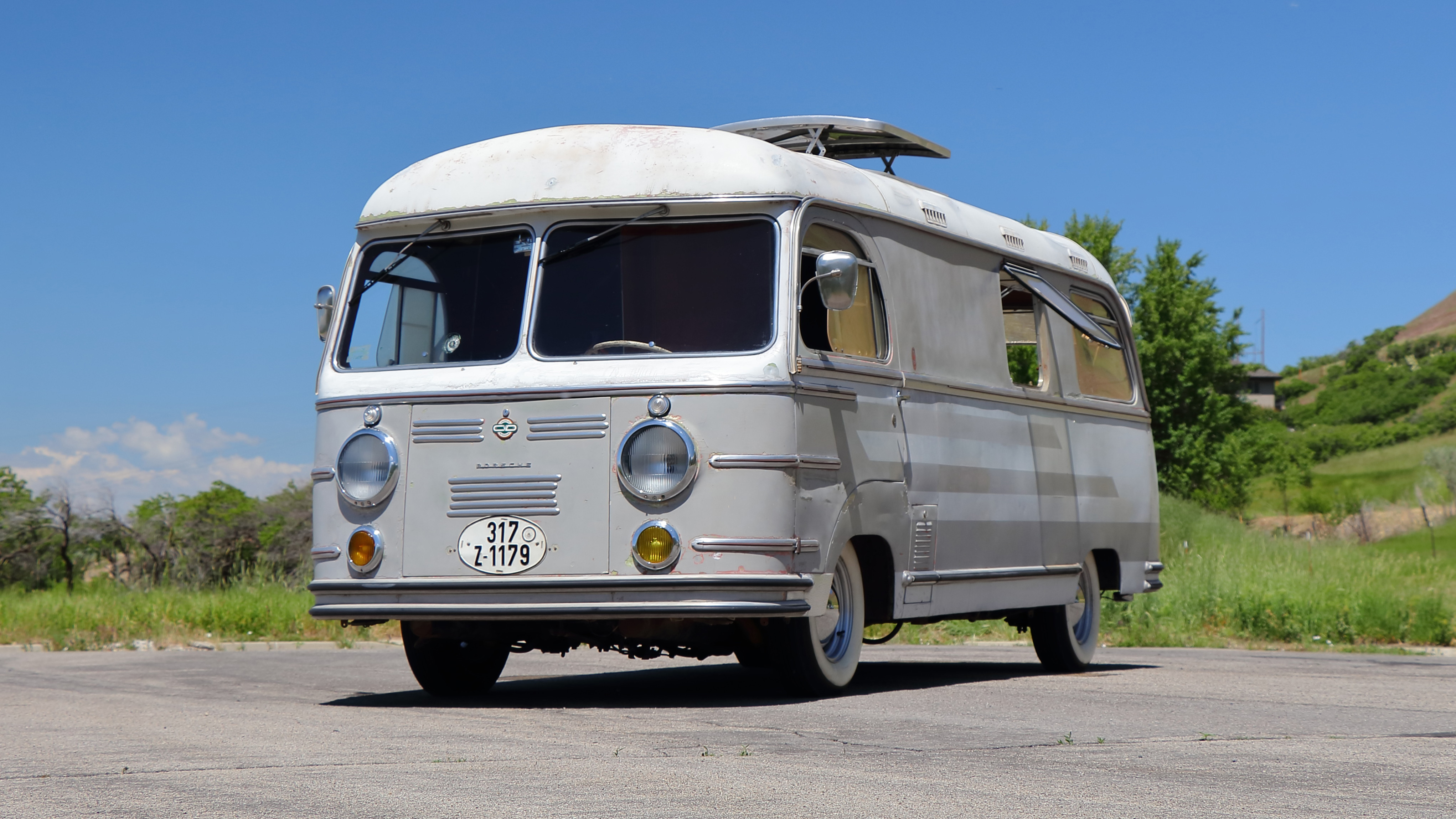 This Porsche powered 50s camper van is for sale