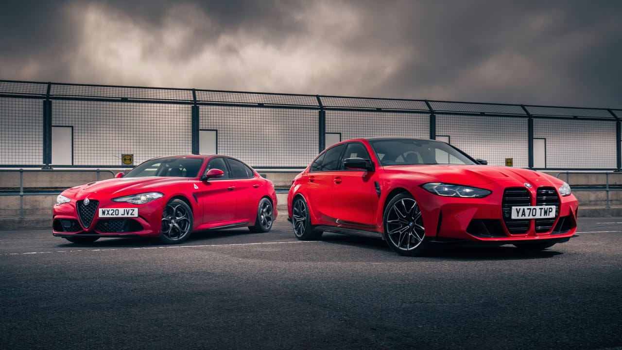 New BMW M3 vs Alfa Romeo Giulia Quadrifoglio Top Gear