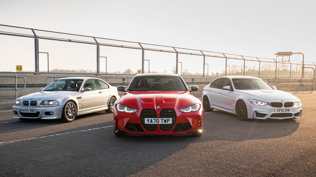 The New Bmw M3 Meets Its 6cyl Ancestors And The M4 Top Gear