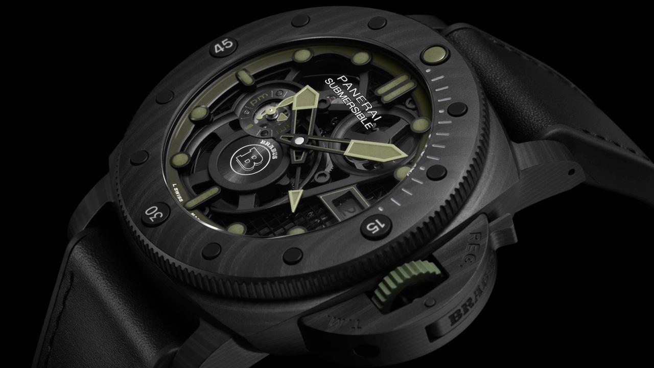 This Panerai Submersible is also a carbon-fibre, automatic Brabus. Well ...