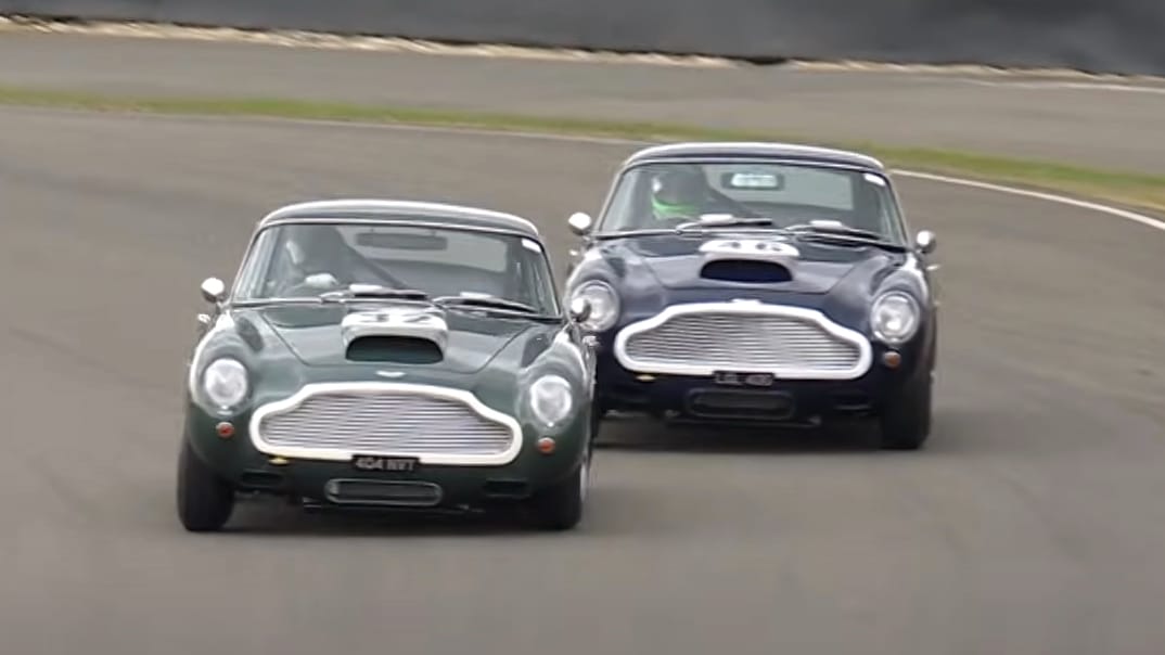 Aston DB4 GTs Drifting