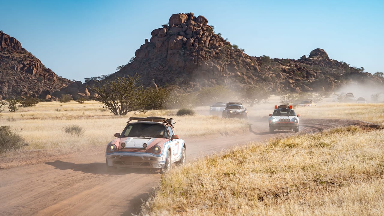 Rally-Prep Porsches in Africa