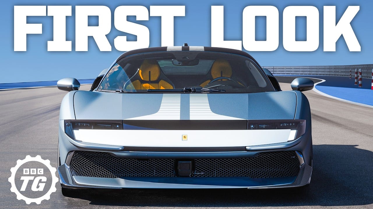2025 Ferrari Testarossa in red on the road