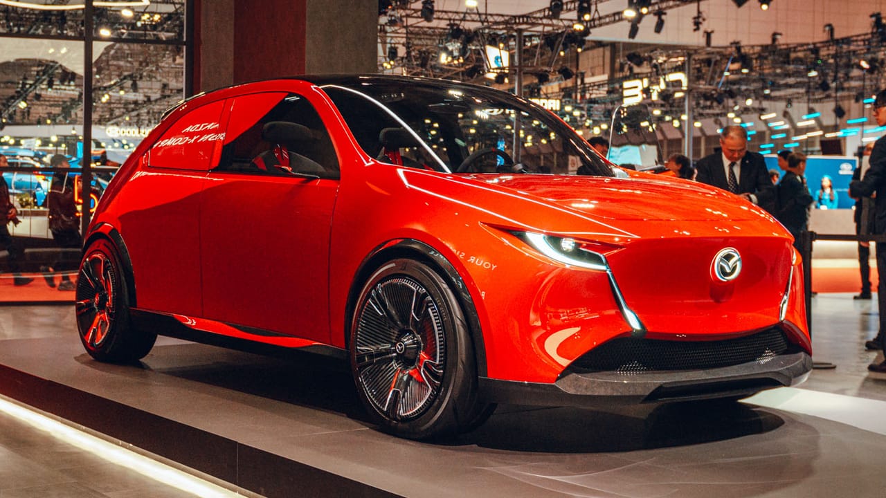 Mazda red supermini concept car