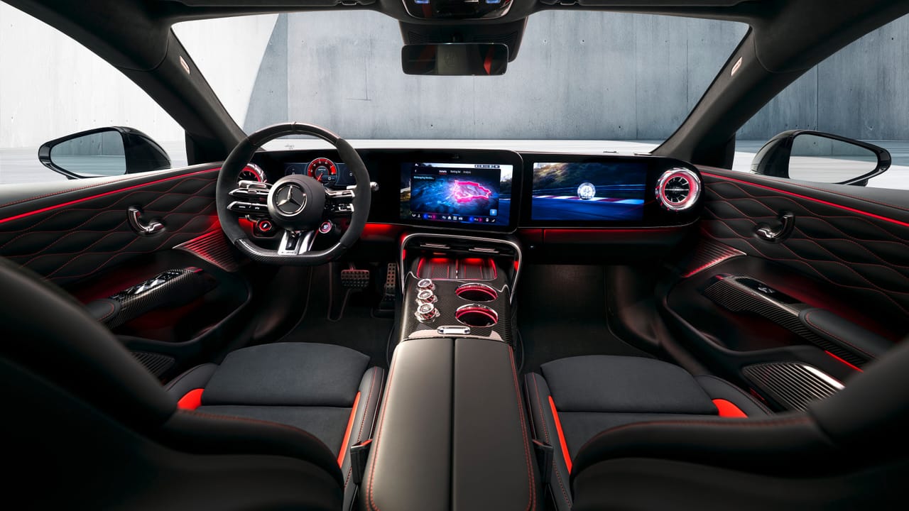 Surprise! The new Mercedes-AMG GT 4-Door’s interior is dominated by screens