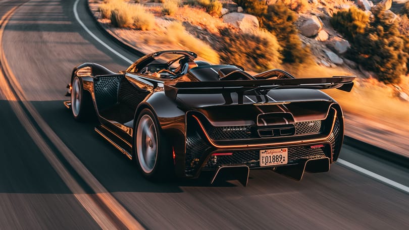 The Czinger 21C Spyder is an open top-road legal fighter jet
