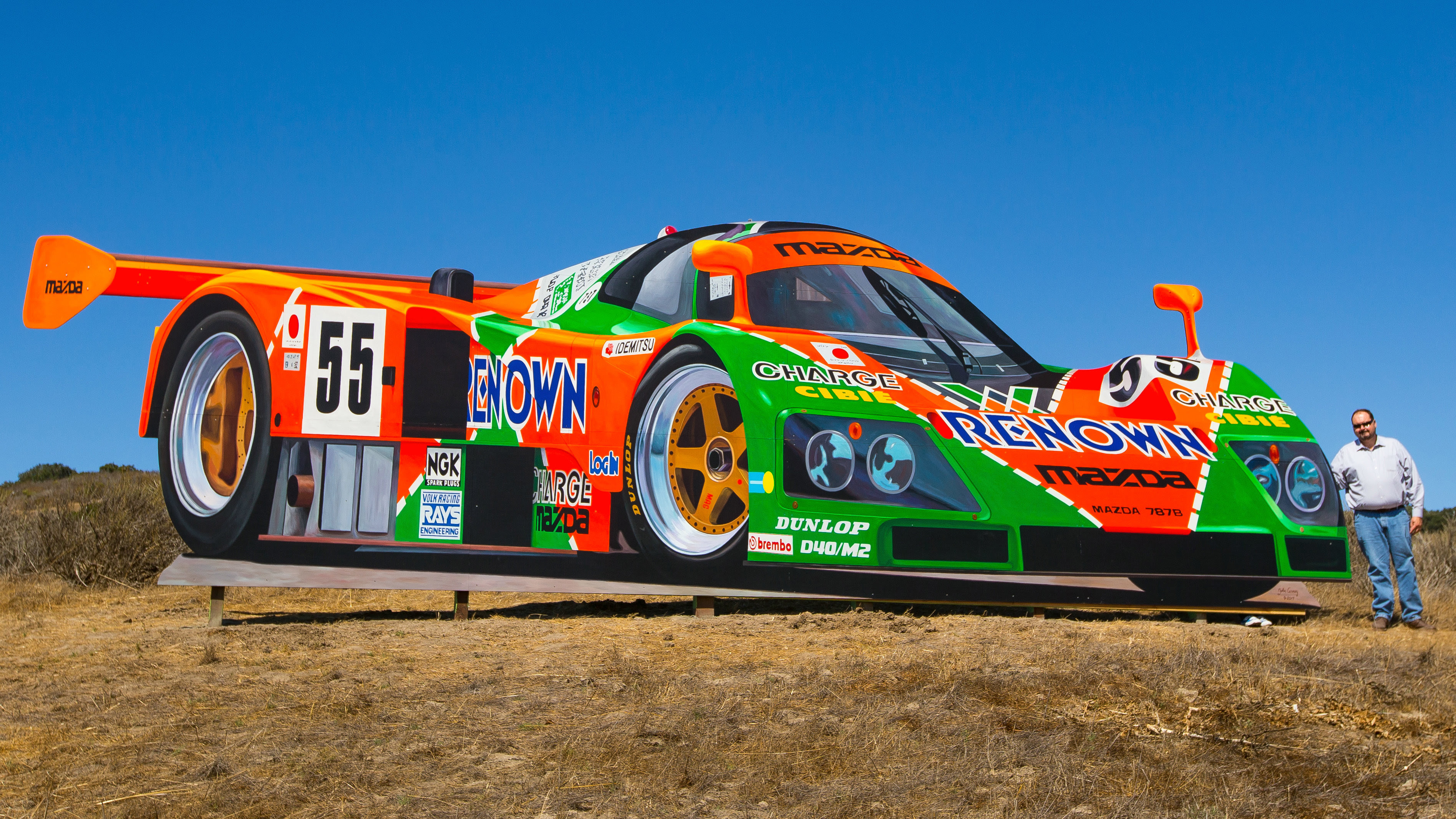 Someone has painted a giant Mazda 787B at Laguna Seca | Top Gear