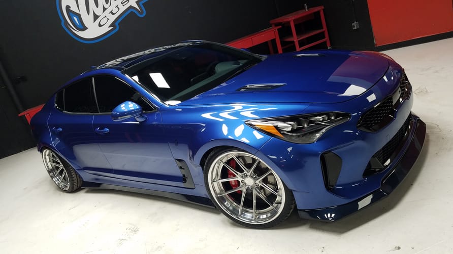 This is the West Coast Customsmodified Kia Stinger Top Gear