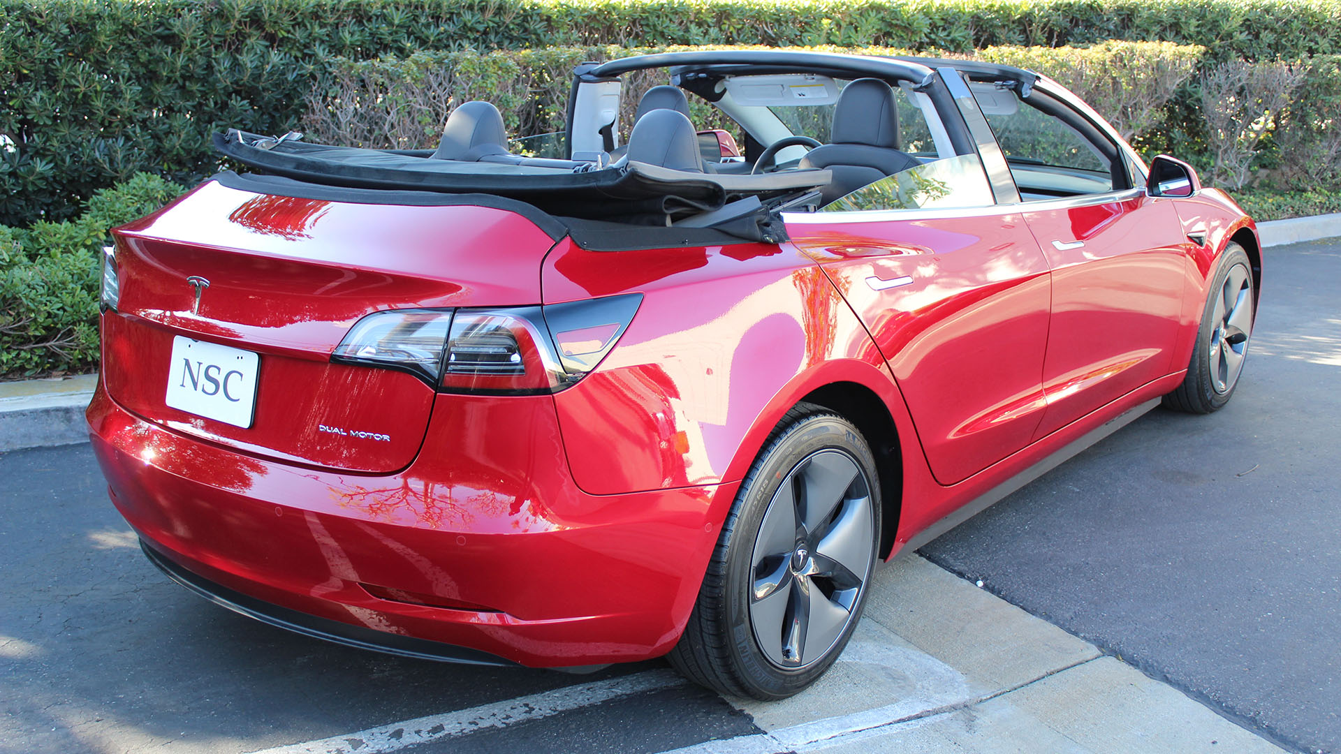 A soft-top Tesla Model convertible is a that exists Top Gear