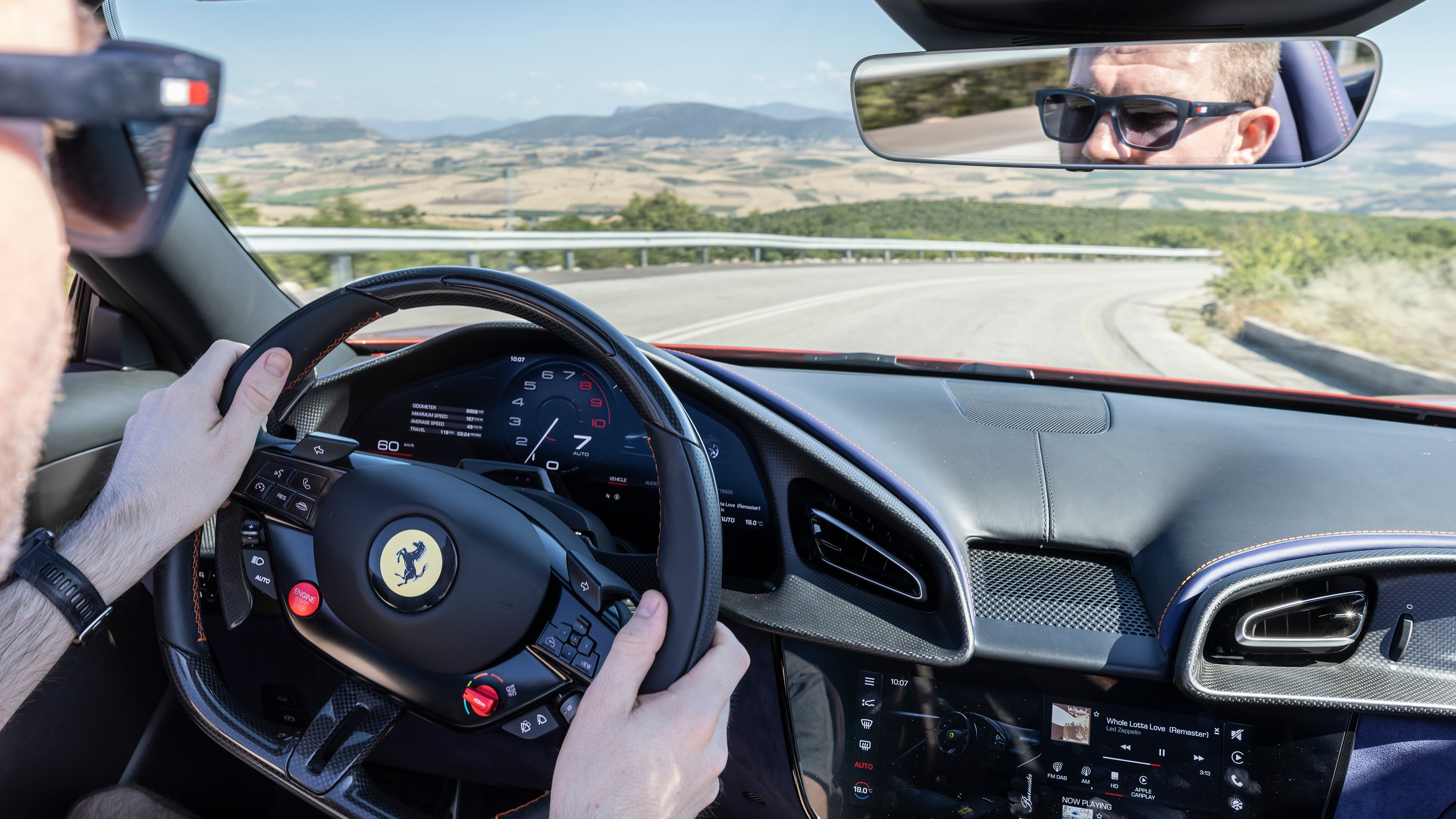 Ferrari Amalfi Spider Joe Holding driving