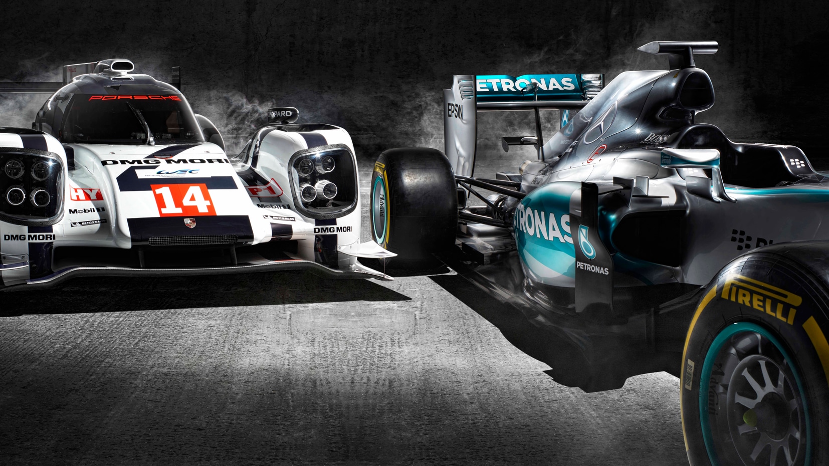 We1 Racing Showdown: Porsche's WEC racer vs Merc's W06 F1 car | Top Gear