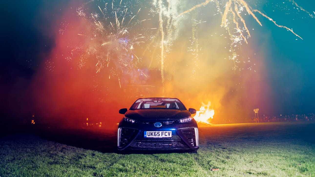 Delivering fireworks in a hydrogenfuelled Toyota Mirai Top Gear