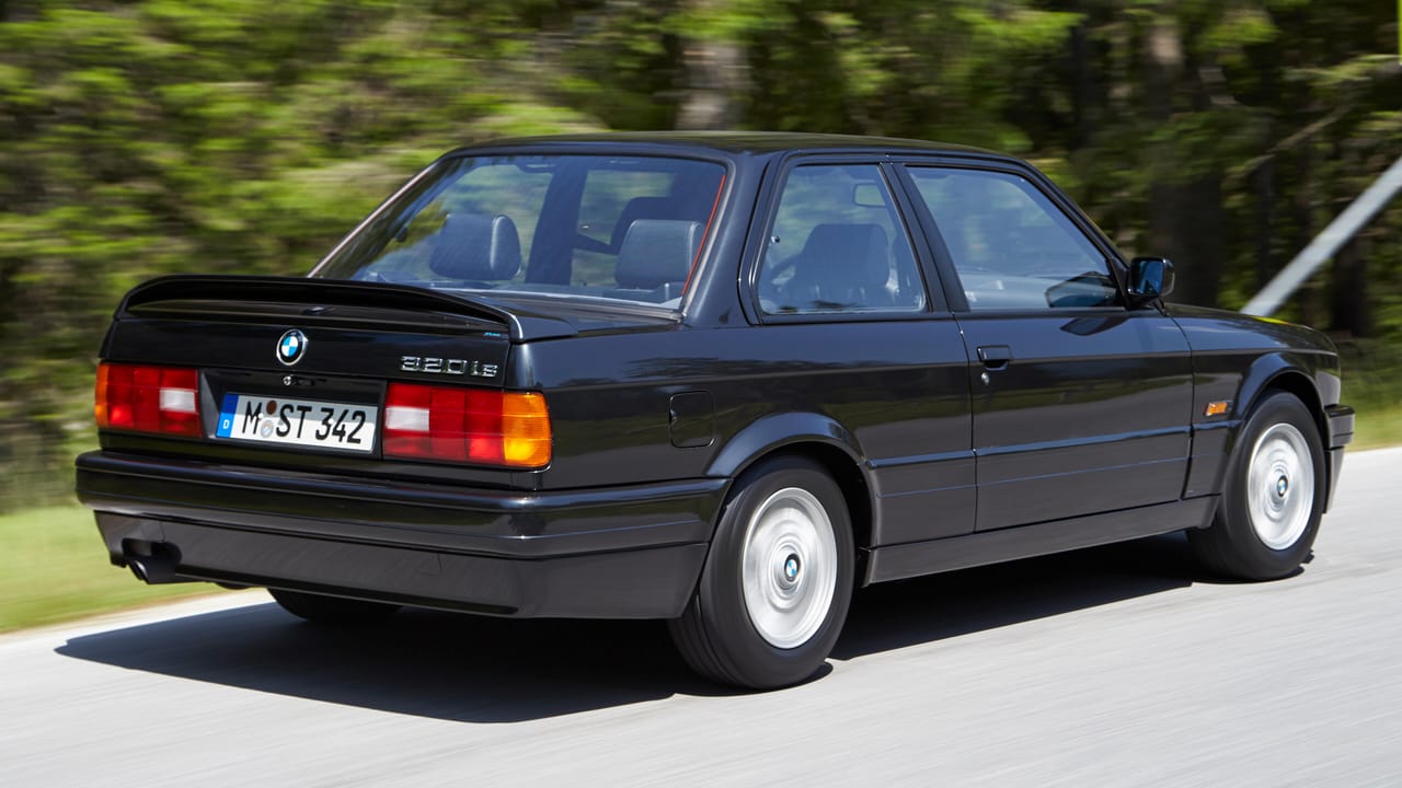 Classic BMW 3 Series parked on road