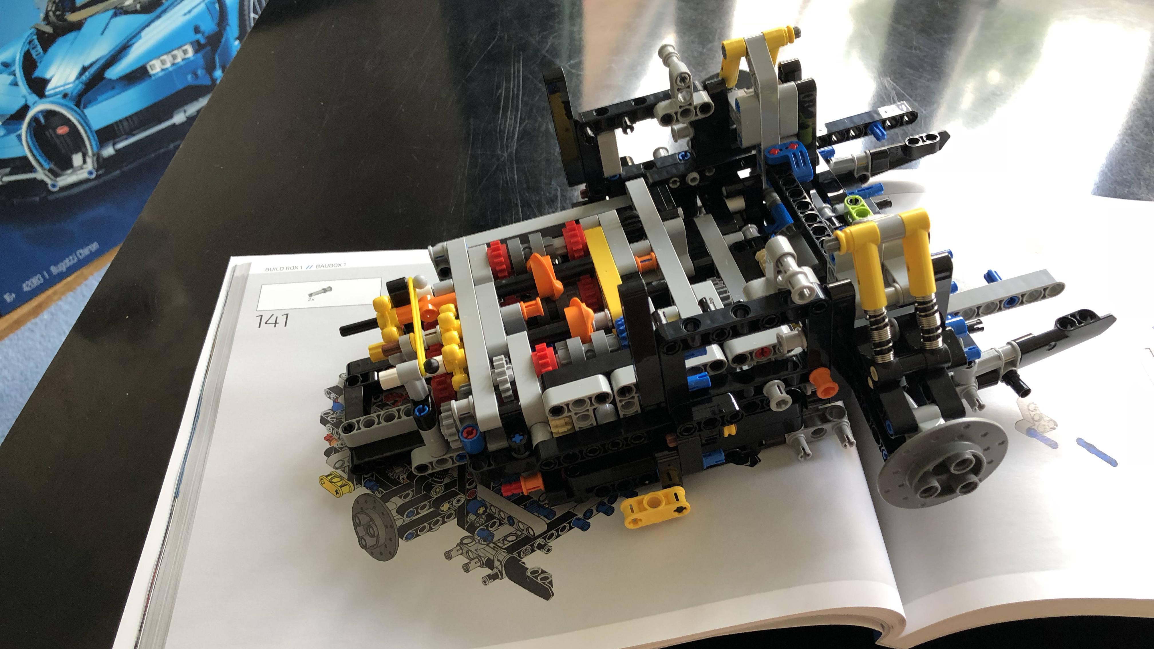 Building a Lego Technic Bugatti Chiron: part two