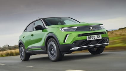 Vauxhall Mokka-e green front action