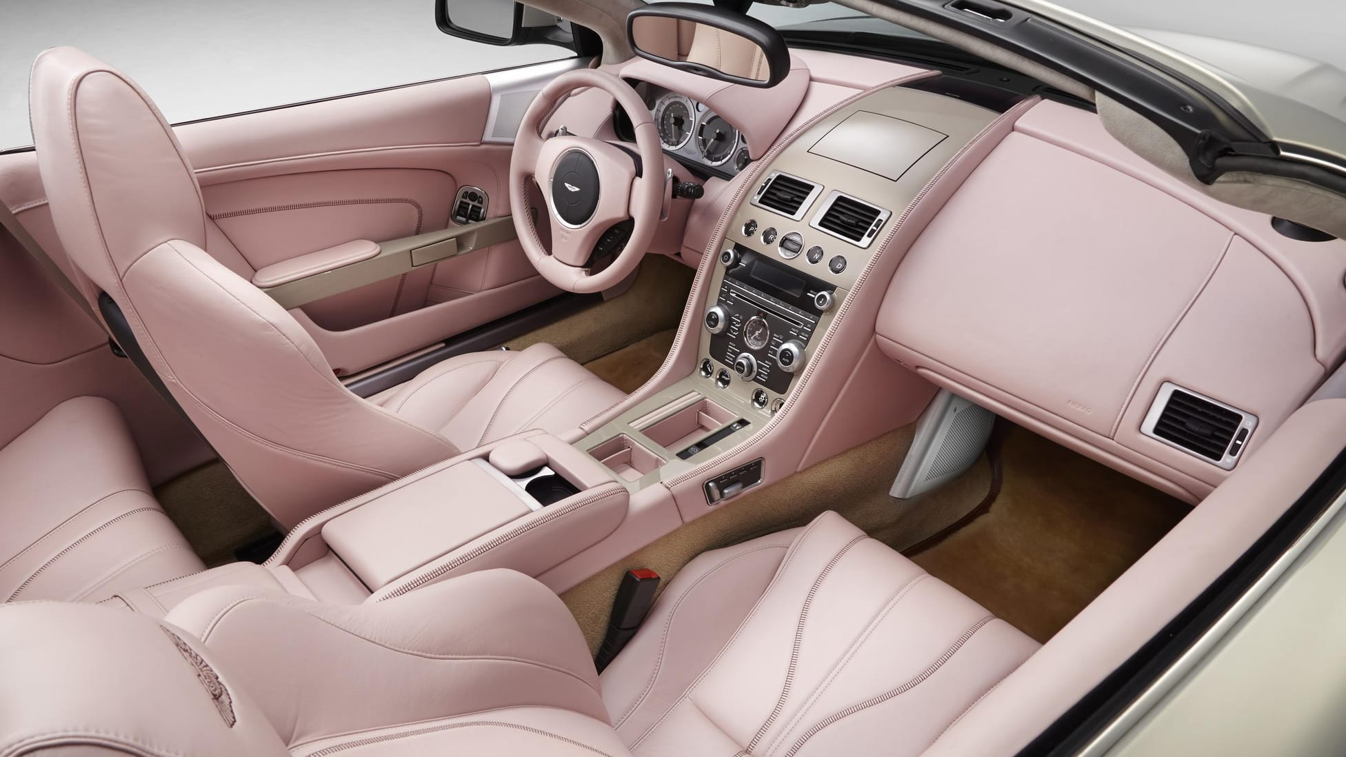 Pink Db9 This is an Aston DB9 with pink interior | Top Gear