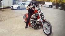 Motorcycle with airplane engine makes a roaring racket - CNET