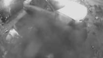 CCTV of man flipped out through sunroof