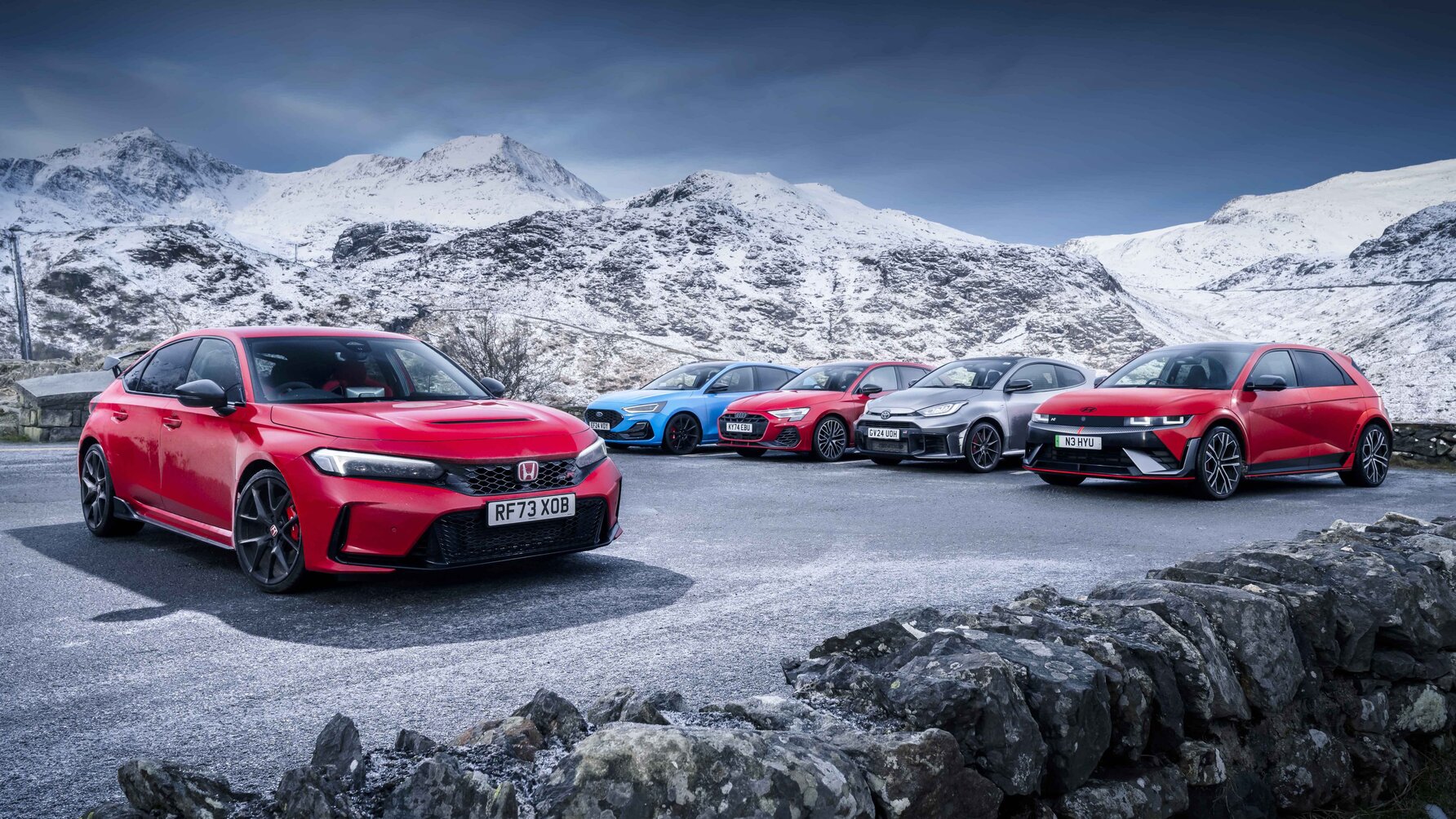 Hyundai Ioniq 5 N, Audi S3, Toyota GR Yaris, Honda Civic Type R, Ford Focus ST Edition
