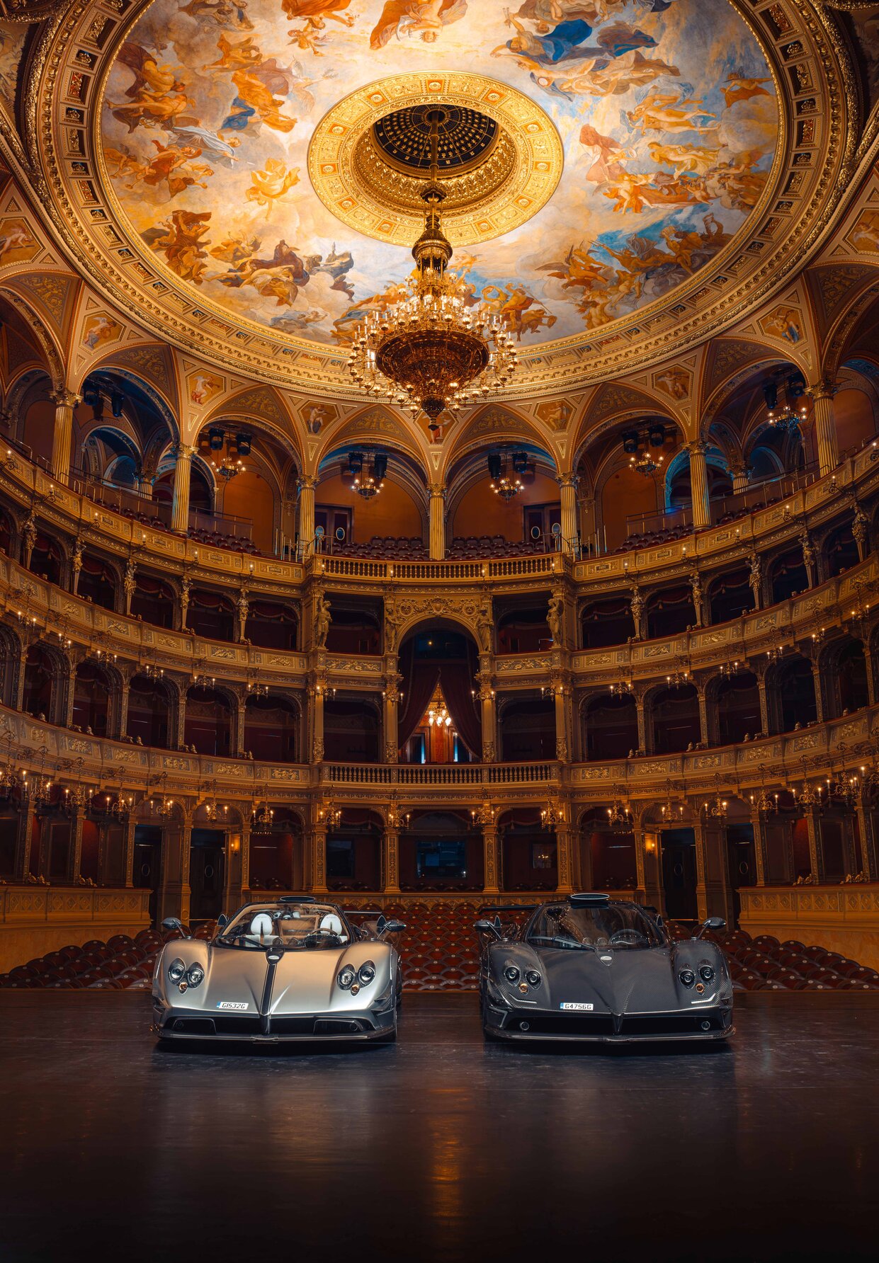 Pagani Zondas inside the Hungarian State Opera House 2026 Top Gear