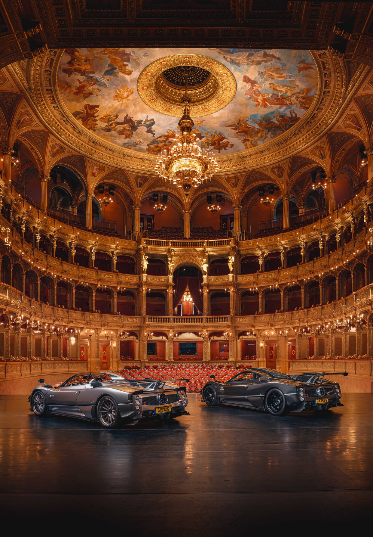 Pagani Zondas inside the Hungarian State Opera House 2026 Top Gear