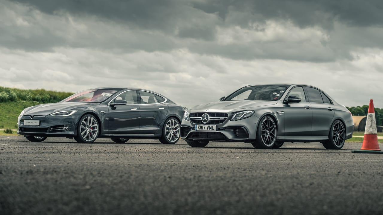 Top Gear drag races: Tesla Model S P100D vs Merc-AMG E63 S | Top Gear
